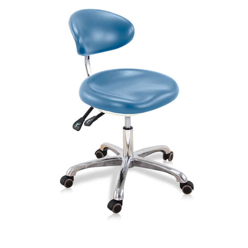 Multifunction Simple Adjustable Height Rotable Rollers Lifts Dental Stool