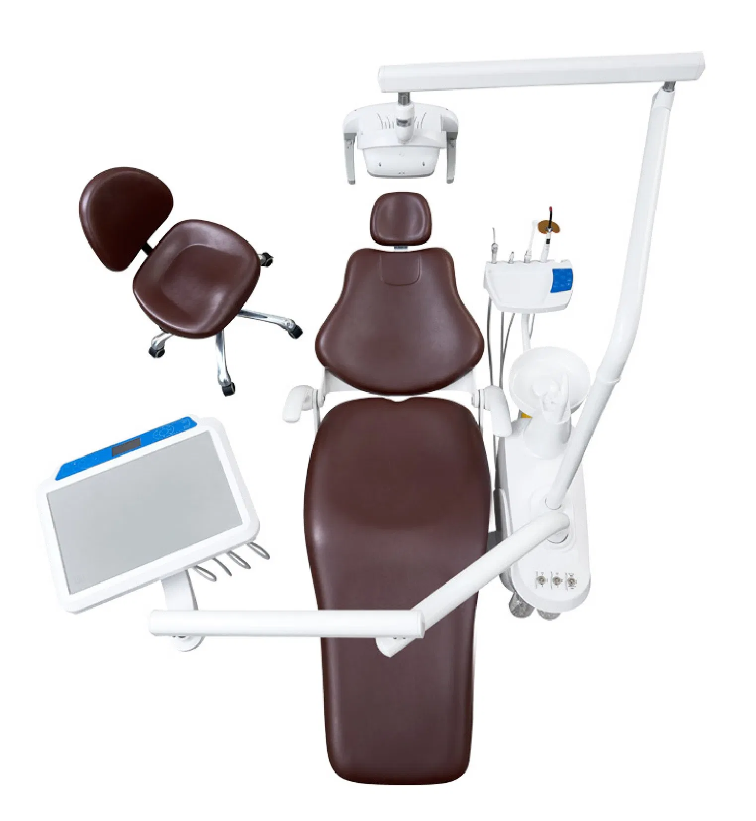OEM ODM Electric Multi-Function Colorful Dental Unit Department Dental Chair with Touch Button Control System and LED Sensor Operating Light