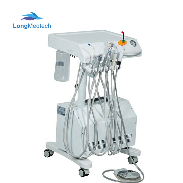 High Quality Portable Suction Unit Gu-P302 Portable Dental Unit Veterinary Use with Silent Oil Free Air Compressor