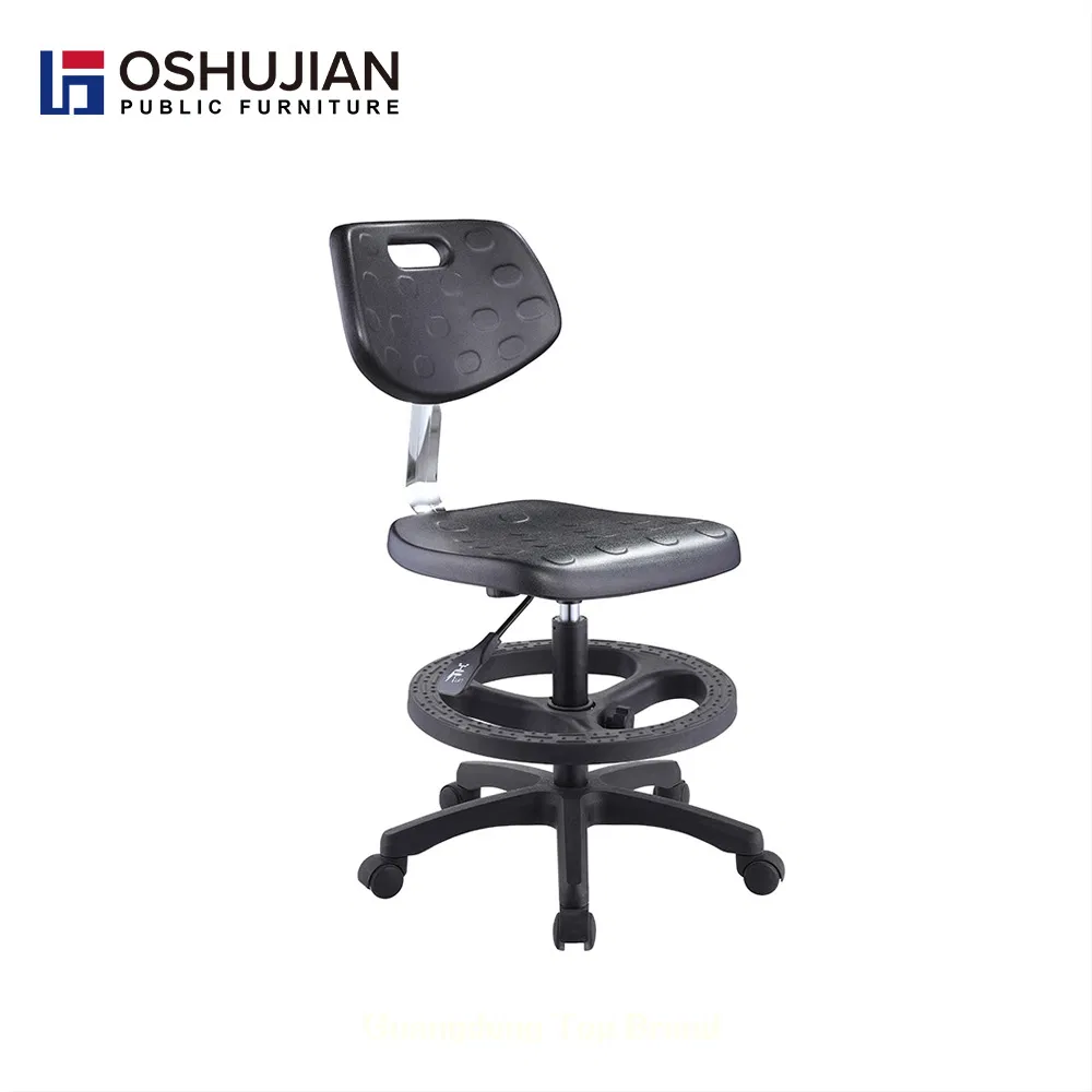 Hospital Laboratory Furniture Cleanroom Adjustable Height Ergonomic Dental Lab Stool with Wheels