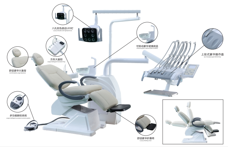 Newest Multifunctional Dental Unit Price Made in Foshan Factory Dental Chair