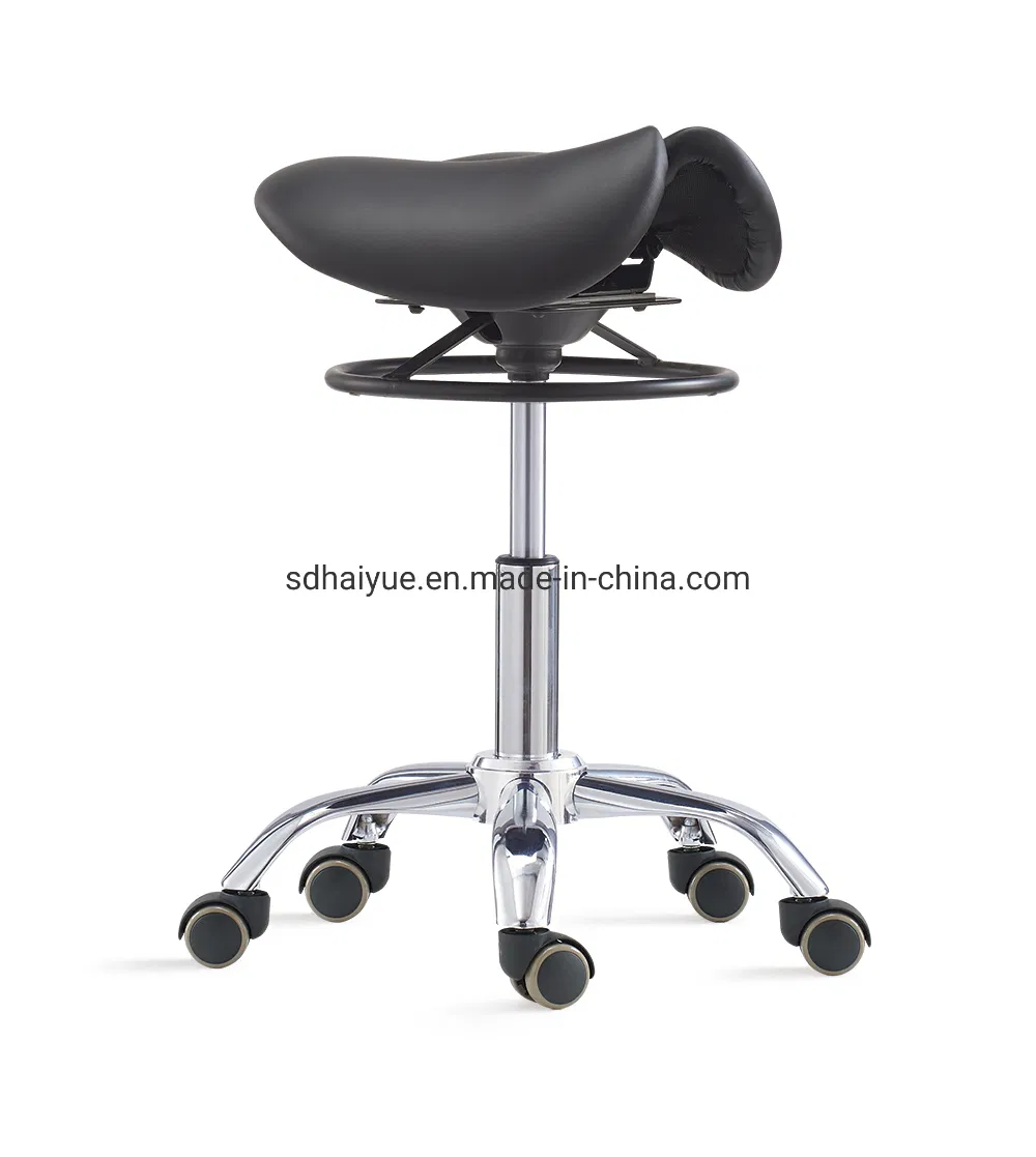 Ergonomic Split Saddle Seat Chair Medical Dental Assistant Stool