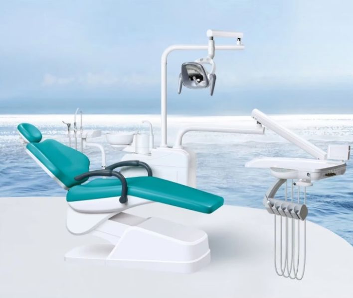Modern Electric Dental Chair Unit with Custom Spittoon Features