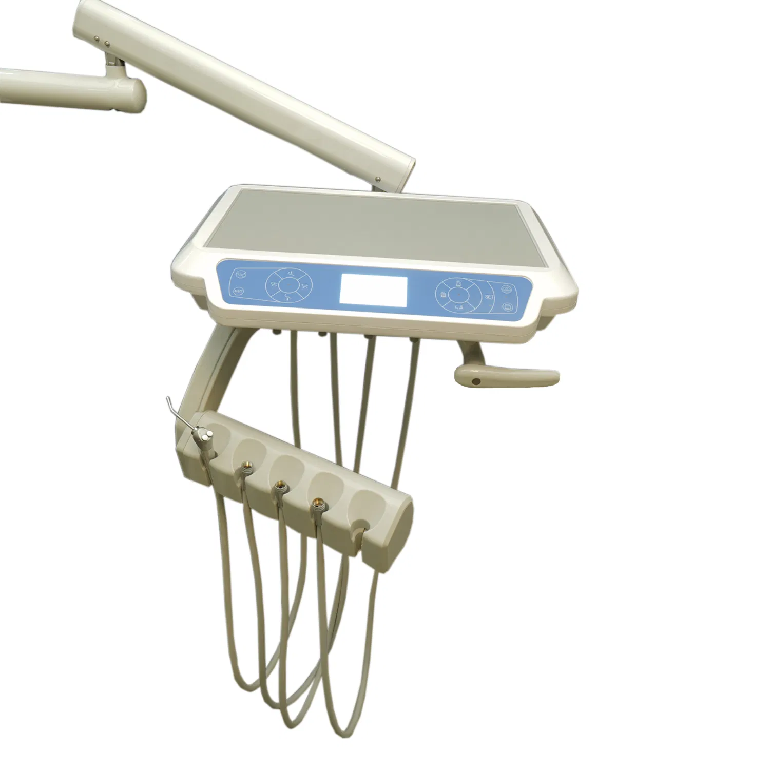 OEM ODM Hospital Electric Multi-Function Colorful Dental Unit Dental Chair with Touch Button Control System and LED Sensor Operating Light