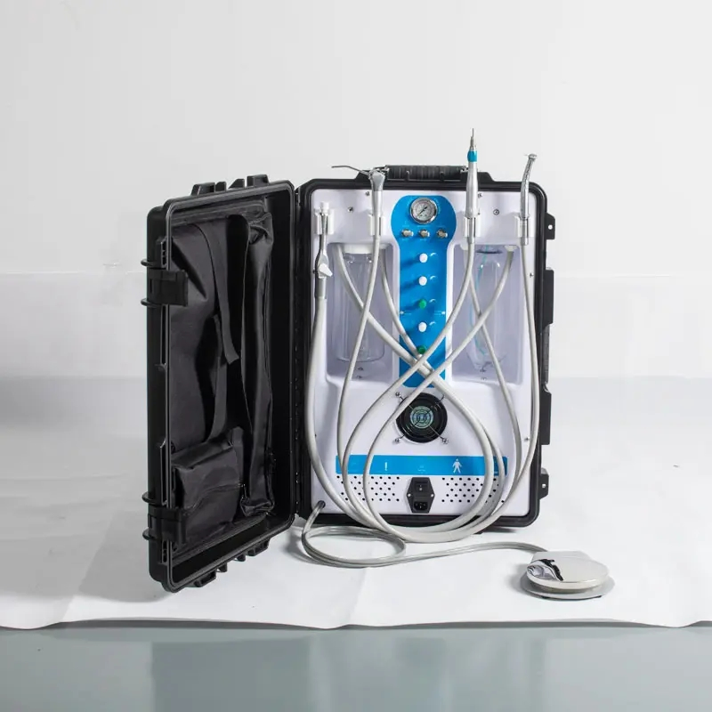 Portable Dental Scaler Unit Mobile Treatment Set Turbine Machine Dental Delivery Mobile Cart Dental Equipment Veterinary Instrum