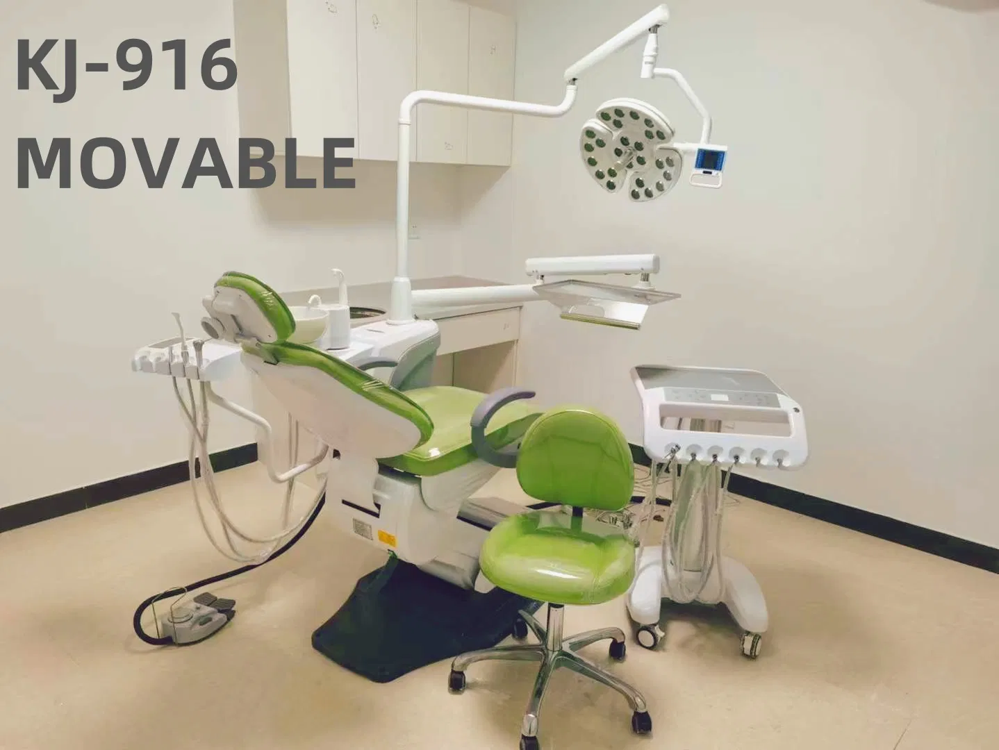 Dental Unit with Portable Movable Instrument Tray