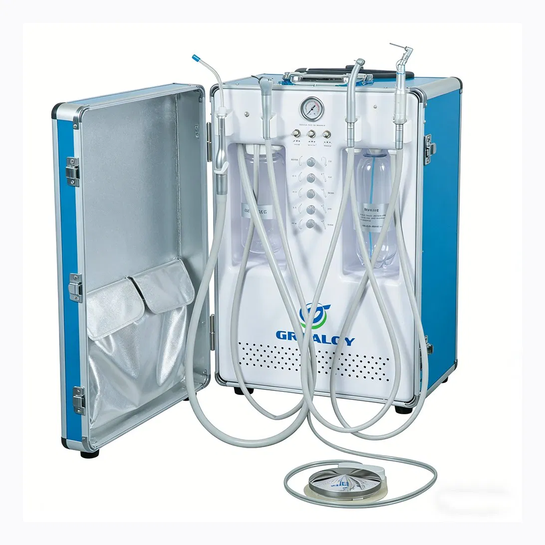 High Quality Portable Mobile Dental Unit with Electric Air Compressor High Quality Portable Dental Machine for Sale