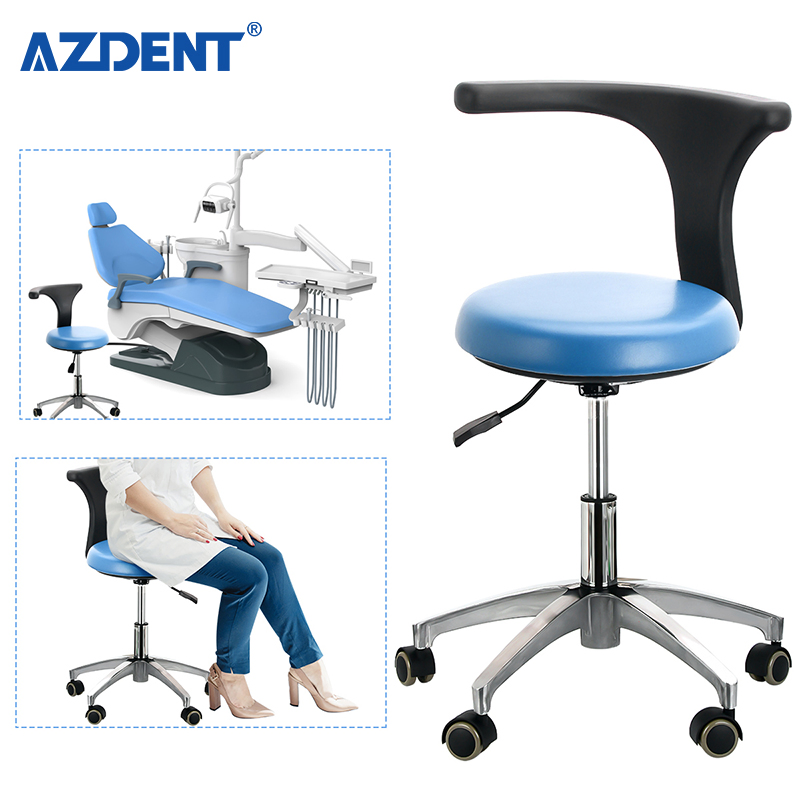 Hard Leather Computer Controlled Dental Unit Blue Color Dental Chair Unit