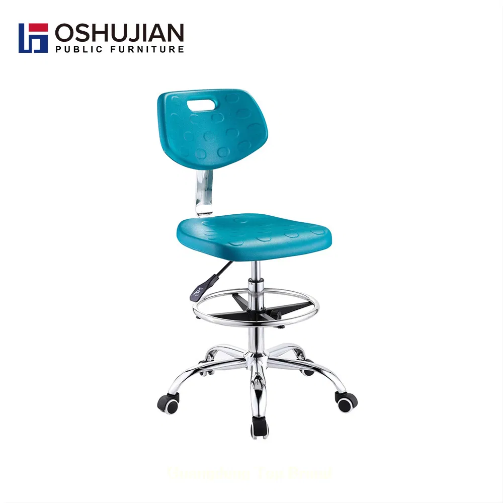 Hospital Laboratory Furniture Cleanroom Adjustable Height Ergonomic Dental Lab Stool with Wheels