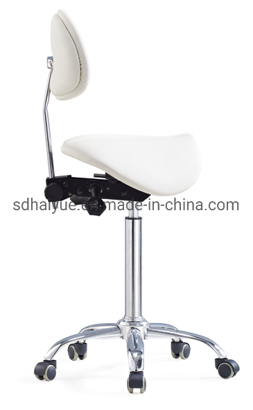 New Split Saddle Stool for Tattoo Dental Medical with Wheels Voiceless