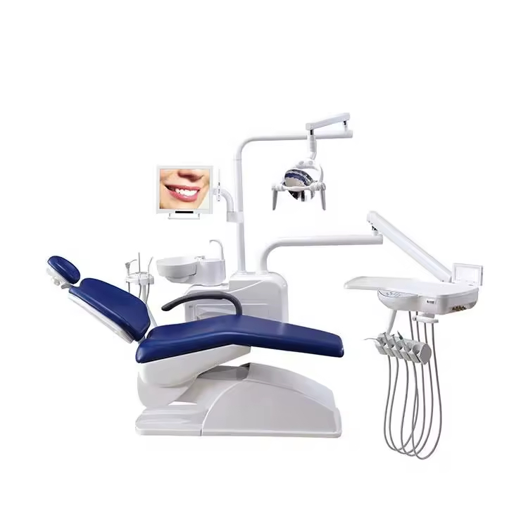 Modern Electric Dental Chair Unit with Custom Spittoon Features