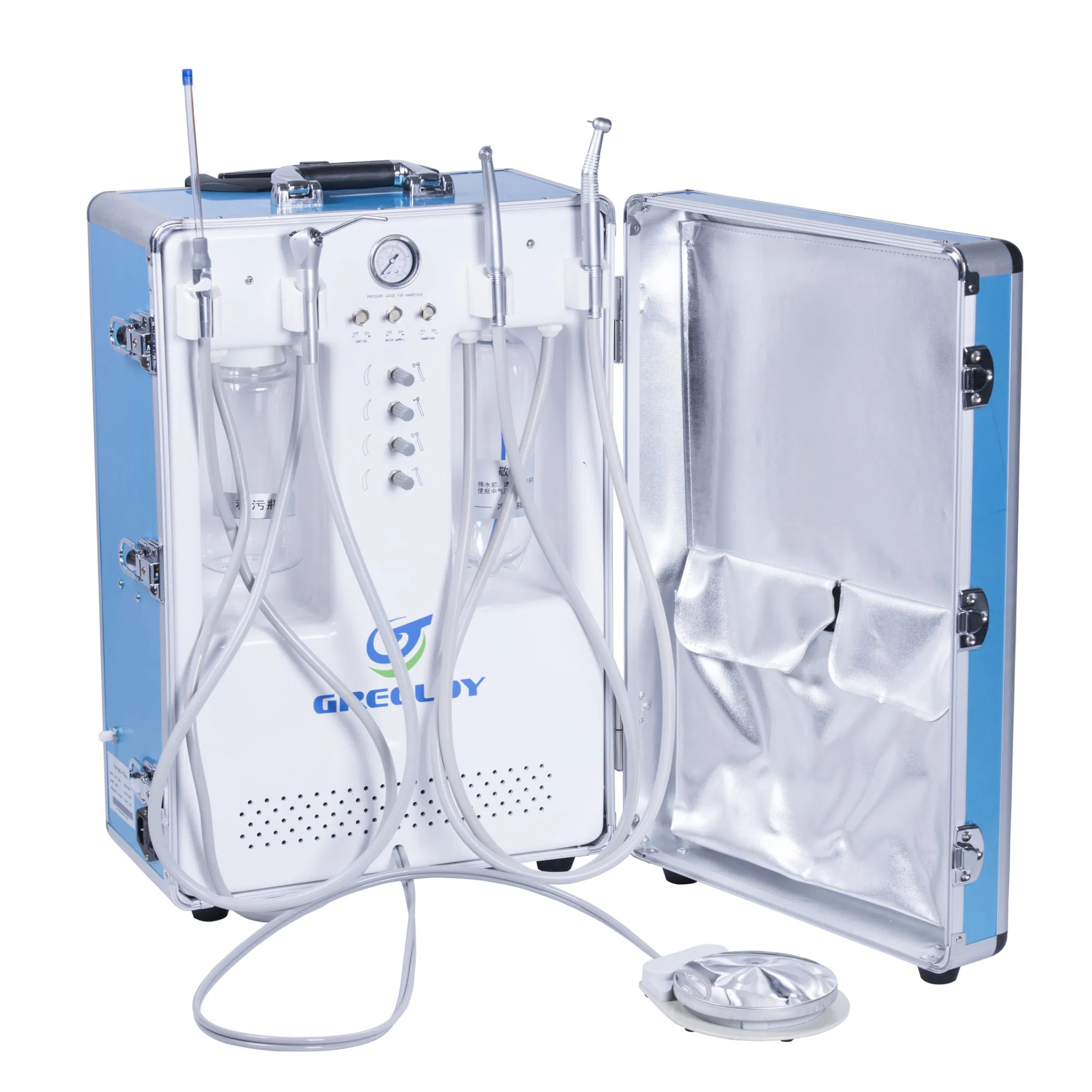 Portable Dental Units with Suction Compressor and Handpiece Mobile Dental Chair Delivery System for Oral Care Treatment