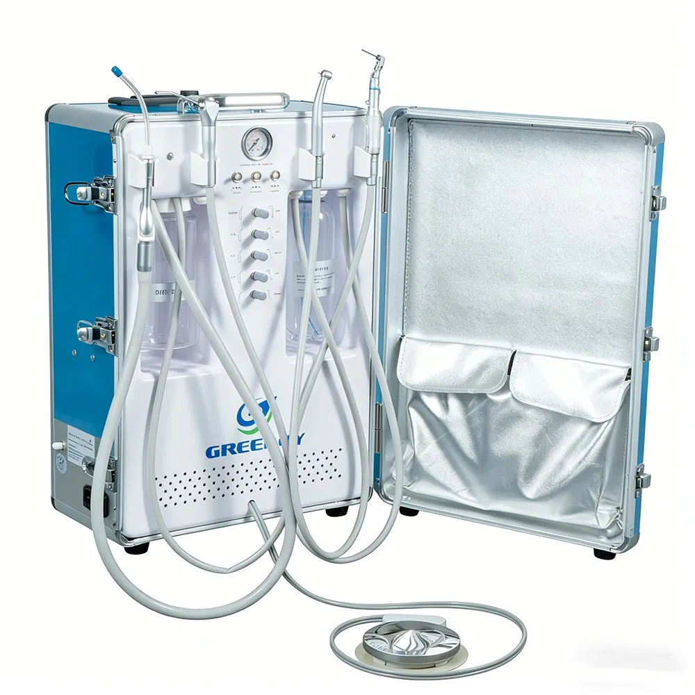 Medical Portable Mobile Dental Unit with Silent Air Compressor