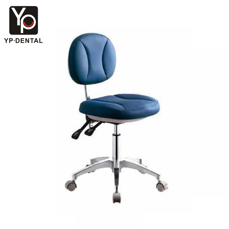 Yp Dental Hospital Furniture Height Adjustable Stainless Leather Medical Stool