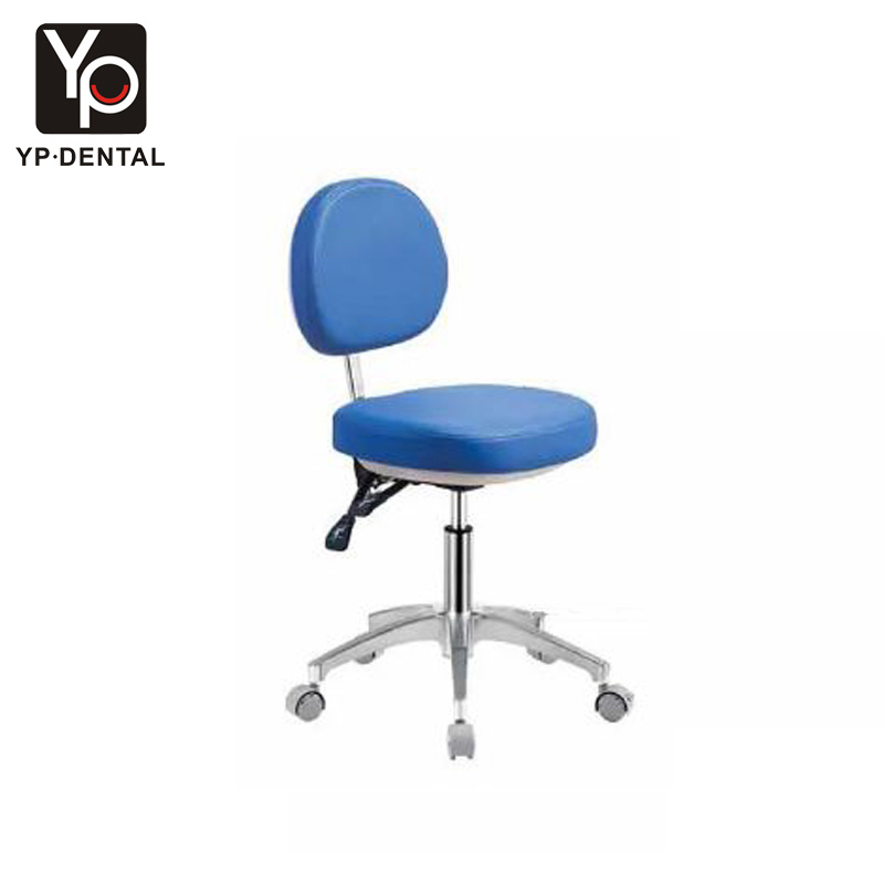 Yp Dental Hospital Furniture Height Adjustable Stainless Leather Medical Stool