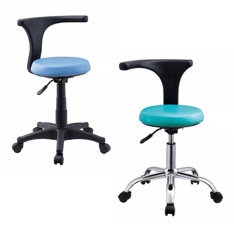 Height Adjustable Dental Mobile Chair Operator Stool with Body Support Arm