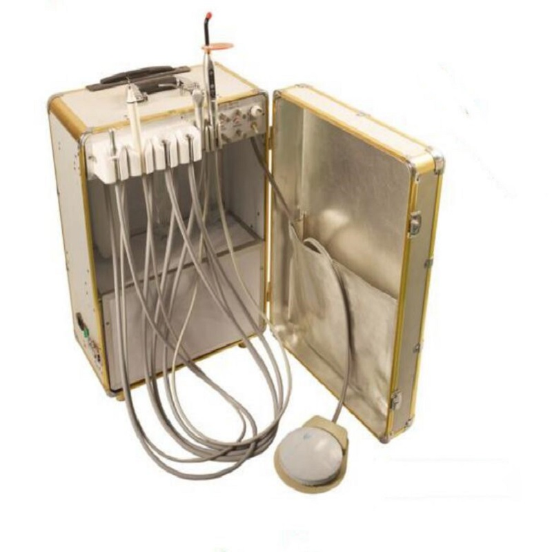 Dental Equipment Portable Mobile Turbine Cutting Unit Built-in Air Compressor System