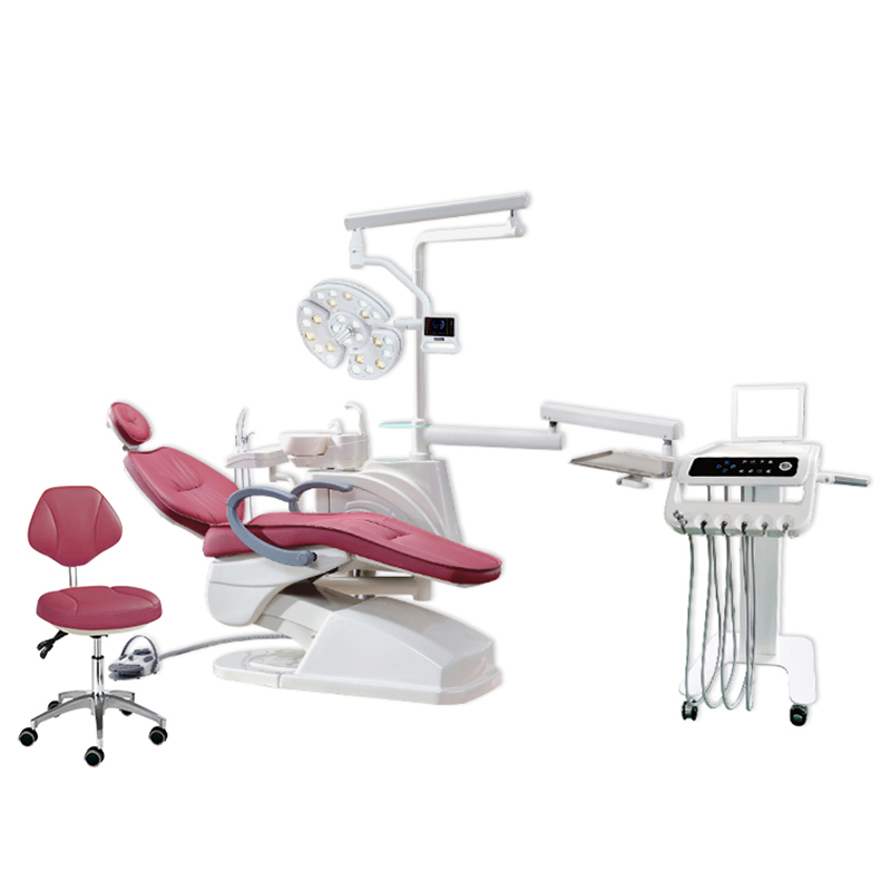 S106 Trolley Type High Quality Surgery Dental Unit with 26 Bulbs Surgical Lamp Luxury Implant Dental Chair