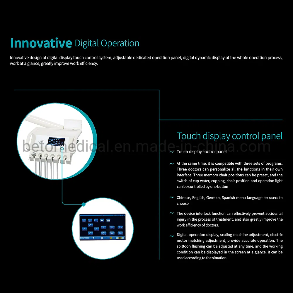 Ty-860 Luxury Dental Chair Integral Dental Chair Unit with Touch Panel