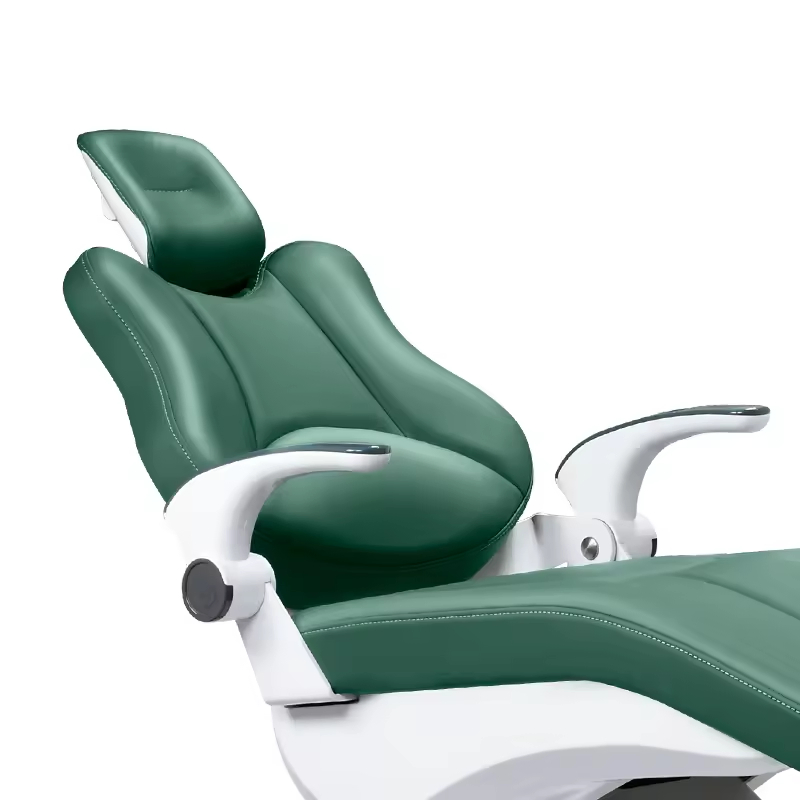 Comfortable Dental Chair Unit with Luxury Ergonomic Design and Rotatable Spittoon