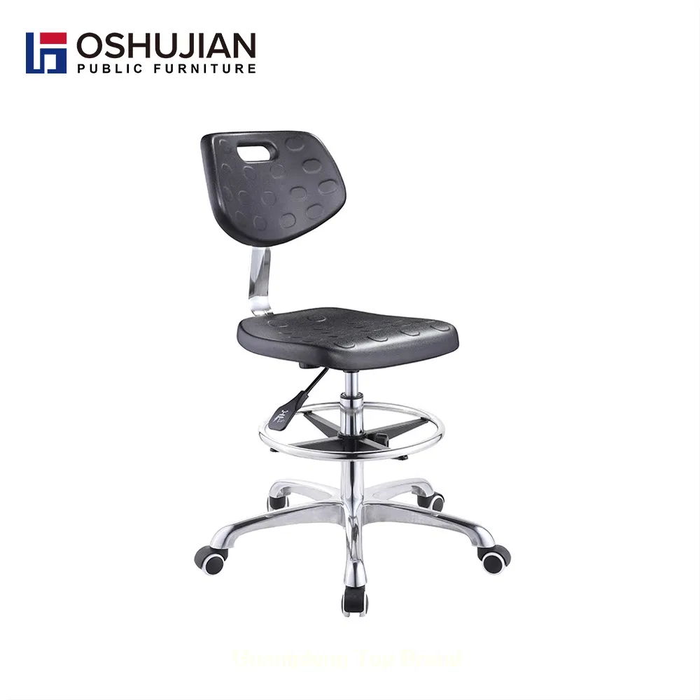 Hospital Laboratory Furniture Cleanroom Adjustable Height Ergonomic Dental Lab Stool with Wheels