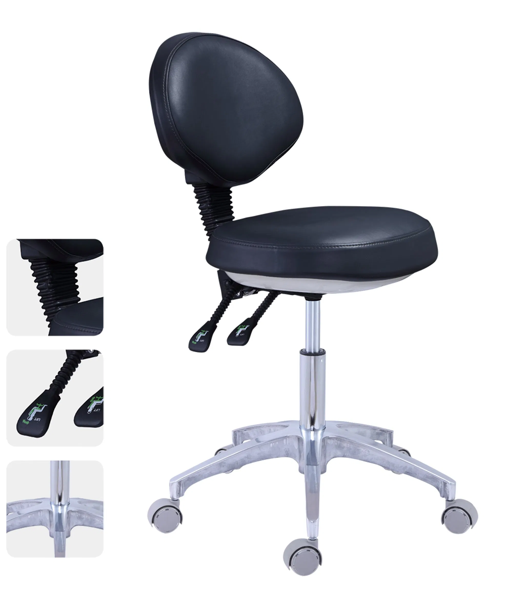 Adjustable Backrest Dentist Chair Dental Doctor Stool Dentists Stool for Clinic Dentist Lab