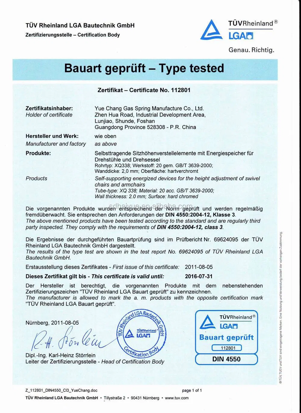 Certification