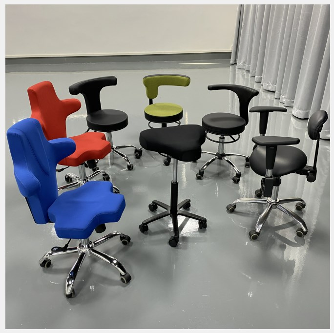 Dental Assistant Stools Dentist Doctor Chairs Rolling Stool with Back, Large Seats PU Leather, Salon Stools