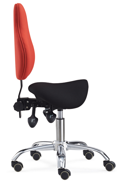Hydraulic Adjustable Rolling Saddle Stool for Medical Lab Dental Office