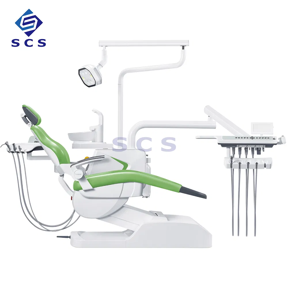 LED Operation Light Glass Spittoon Suntem Dental Unit Chair Set