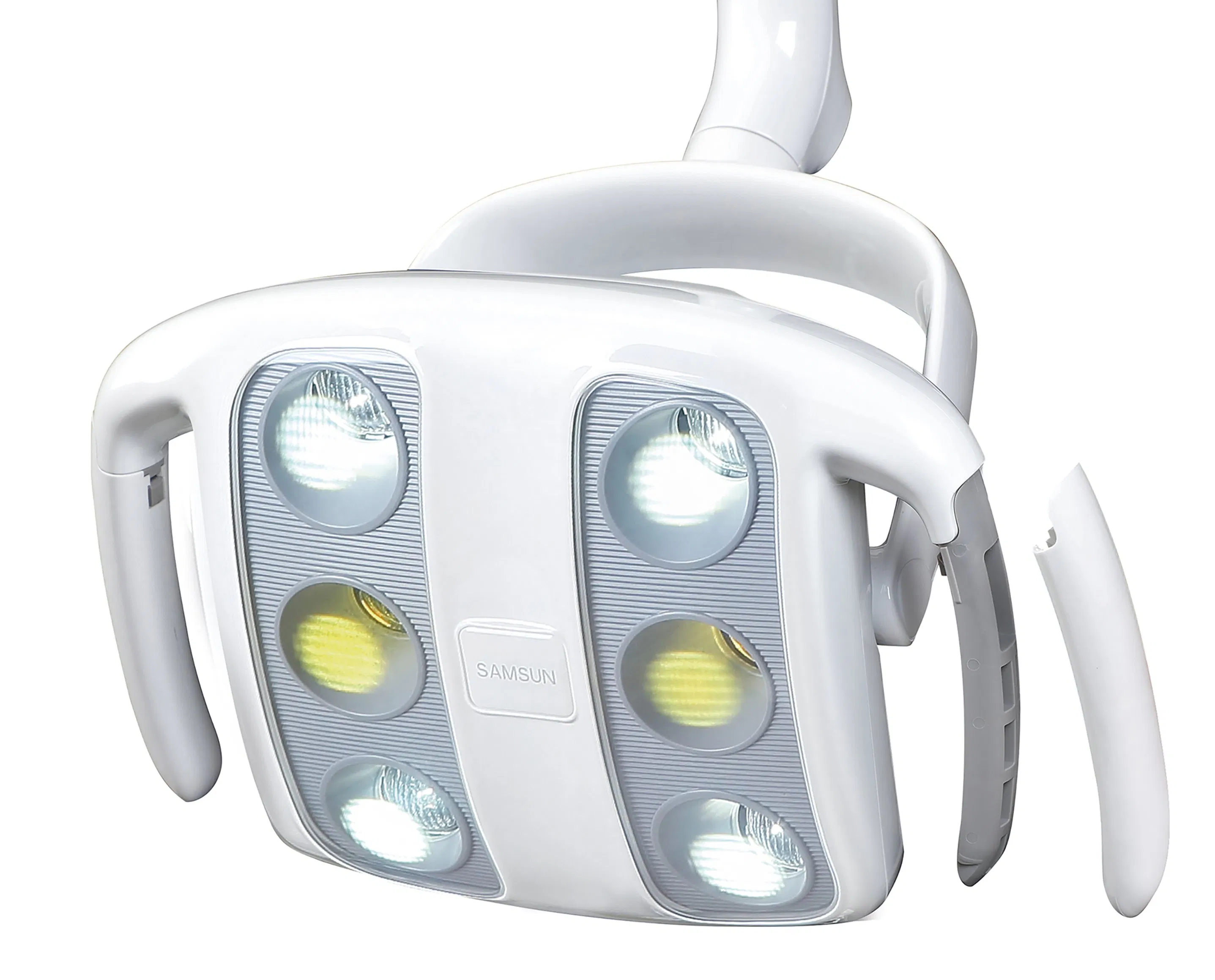 Height-Adjustable Sensor Brightness Color Temperature Adjustable LED Operating Light Dual Armrest Rotatable Ceramic Spittoon Children Kids Dental Chair Unit