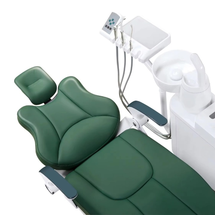 Comfortable Dental Chair Unit with Luxury Ergonomic Design and Rotatable Spittoon