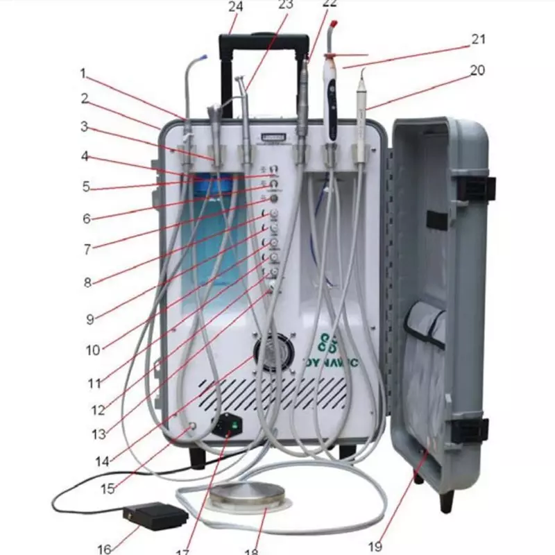 Portable Dental Unit with Pedal Dental Chair CE Approved Dental Supply Electric Teeth Treatment Machine