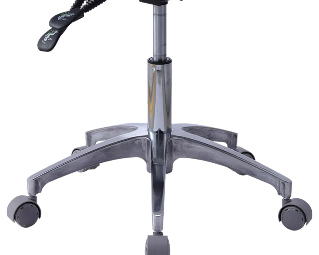 Medical Dental Dentist Chair Surgical Nurse's Doctor Stool with 360 Degree Rotation Armrest PU Leather Assistant Stool Chair