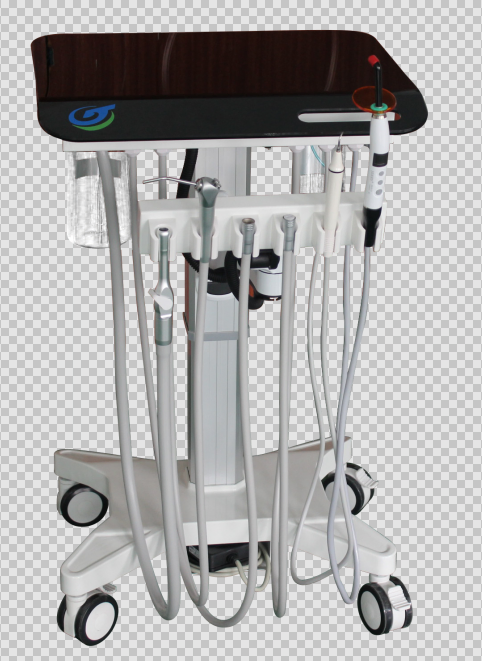 Mobile Dental Unit Treatment Cart Dental Turbine Unit with Air Compressor Available