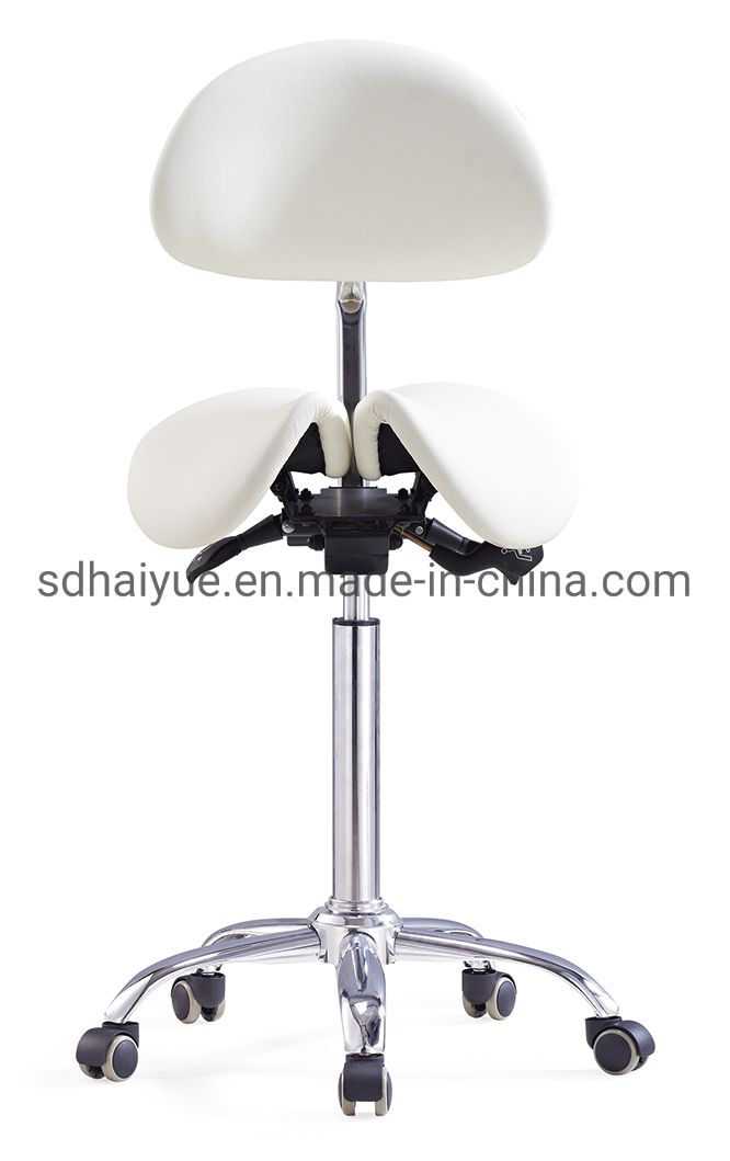 New Split Saddle Stool for Tattoo Dental Medical with Wheels Voiceless