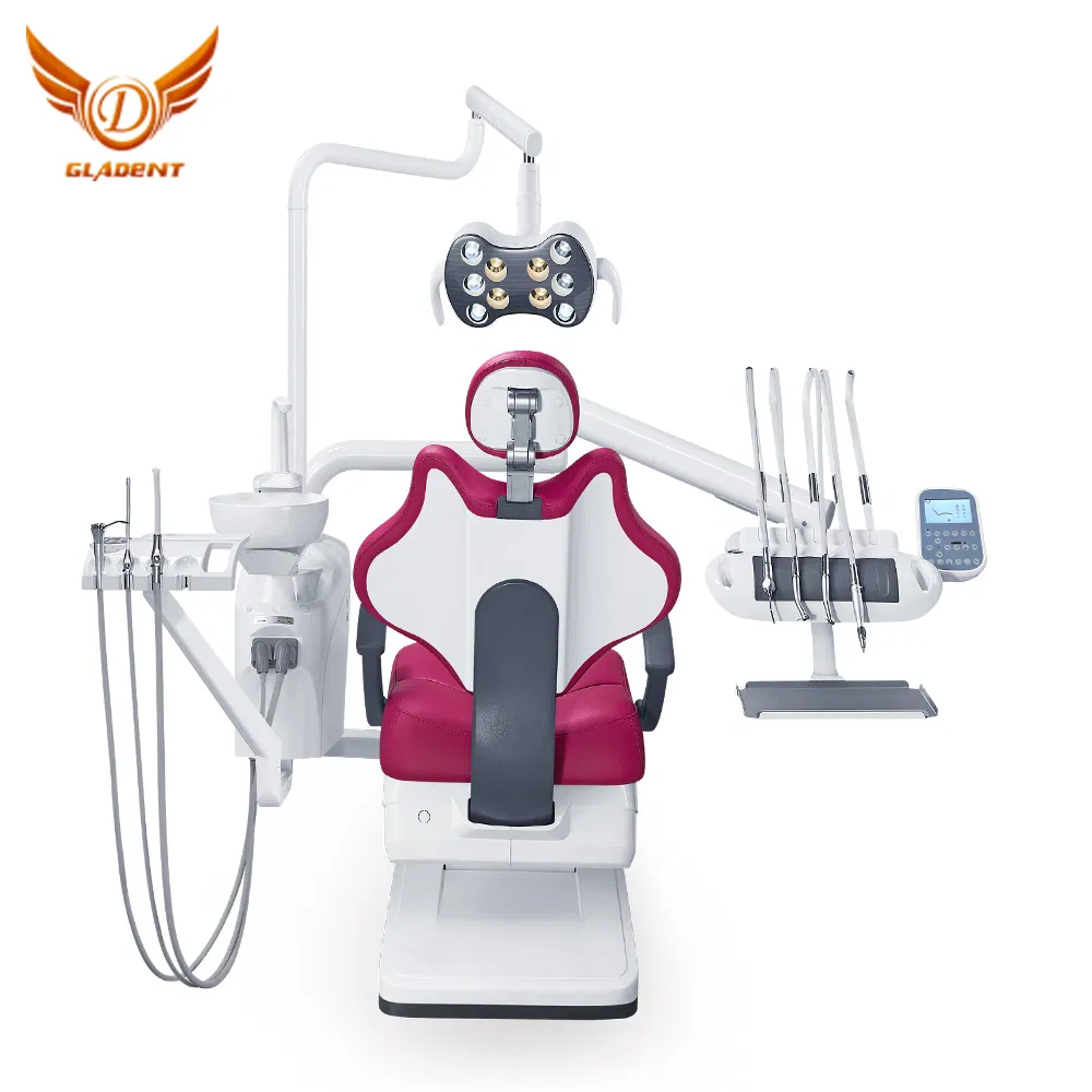 CE Approved Hydraulic Dental Unit with Ceramic Rotatable Spitton Gd-S600 Dental Chairs