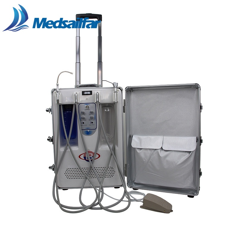 Mini Portable Mobile Air Compressor Treatment Box Cart Equipment Dental Unit