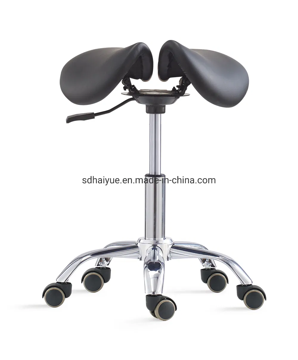Ergonomic Split Saddle Seat Chair Medical Dental Assistant Stool