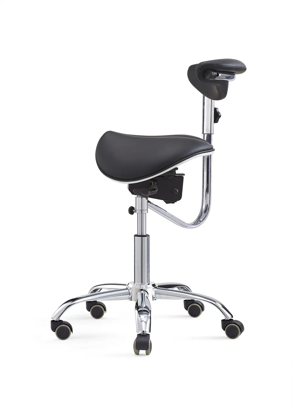 Adjustable Rolling Master Medical Dental Hair Beauty Barber Salon Ergonomic Saddle Chair Stool