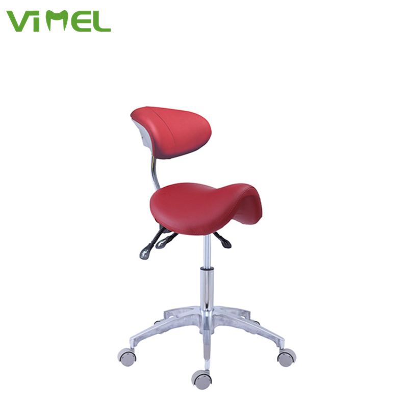 High Quality PU Leather Dental Assistant Chair Saddle Doctor Dentist Stool