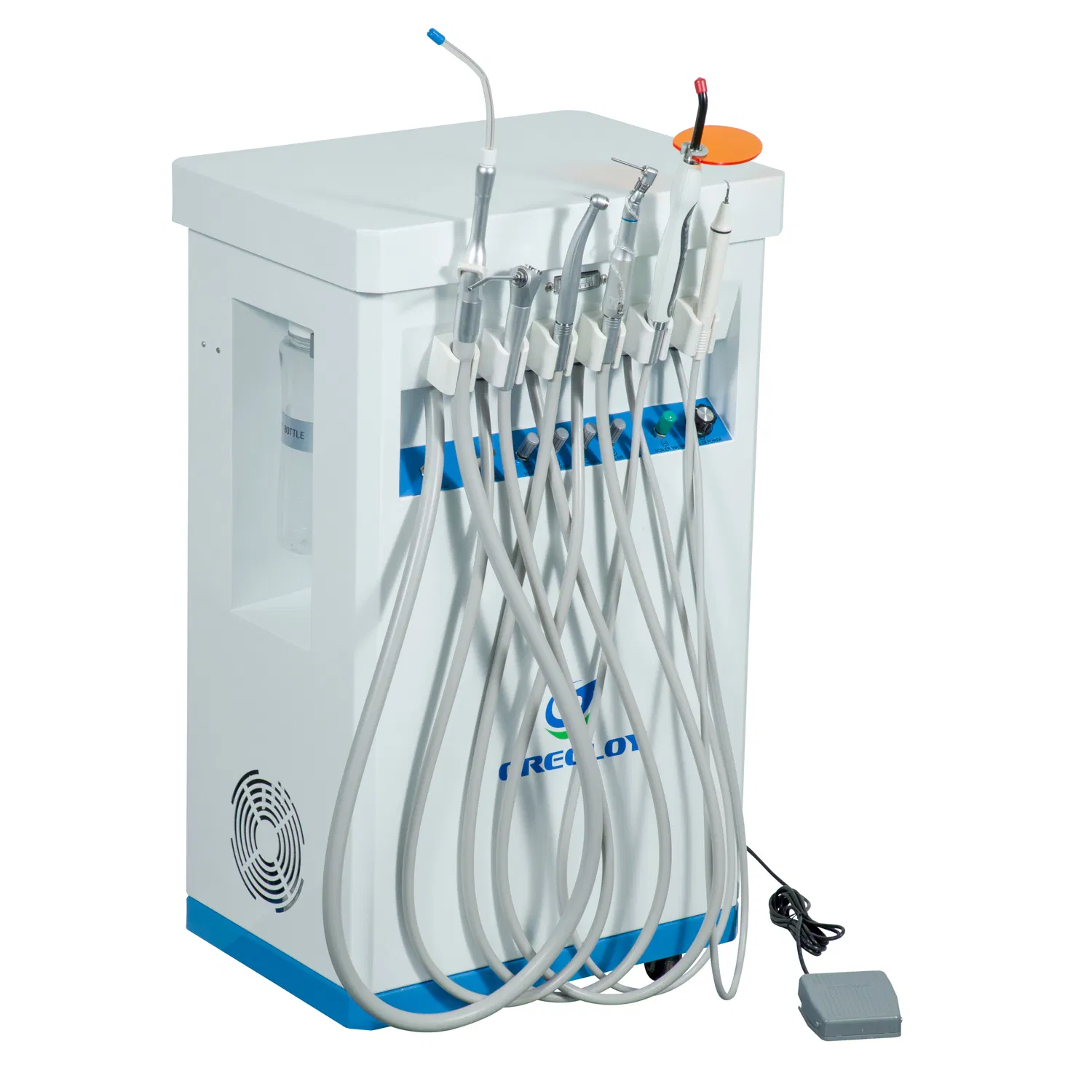 Dental Mobile Portable Dental Turbine Unit Built-in Air Compressor