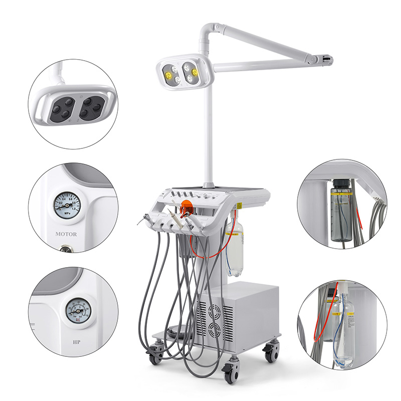 Portable Dental Treatment Unit with Air Compressor Mobile Dental Unit