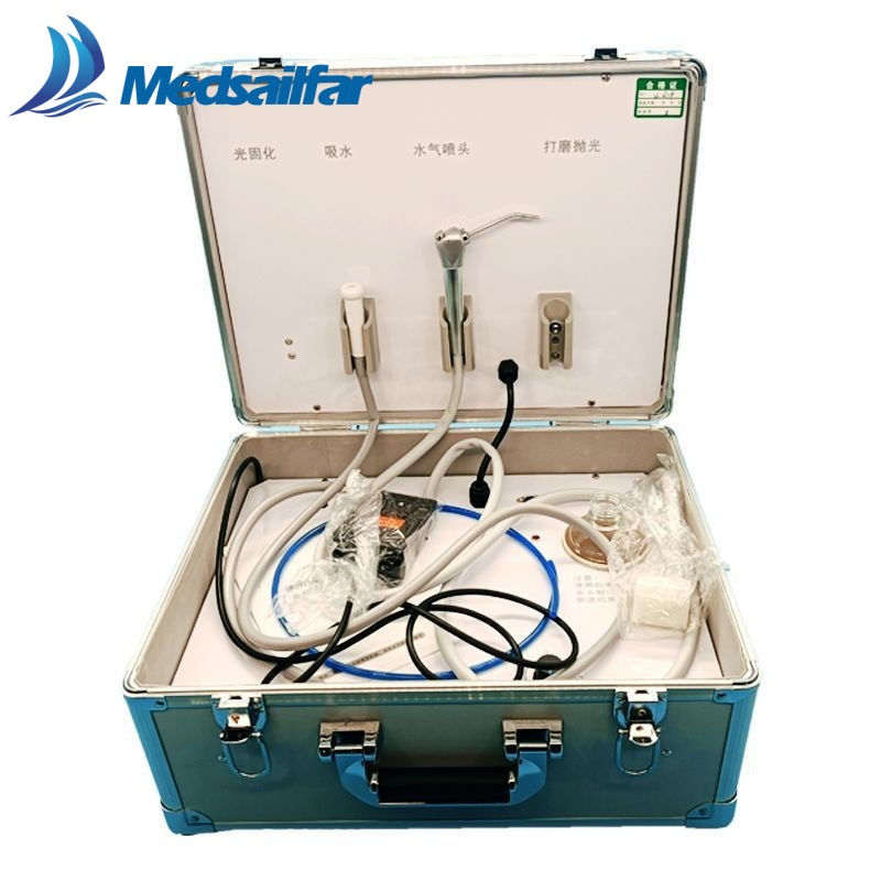Lightweight Mobile Mini Portable Treatment Equipment Dental Unit with Air Compressor