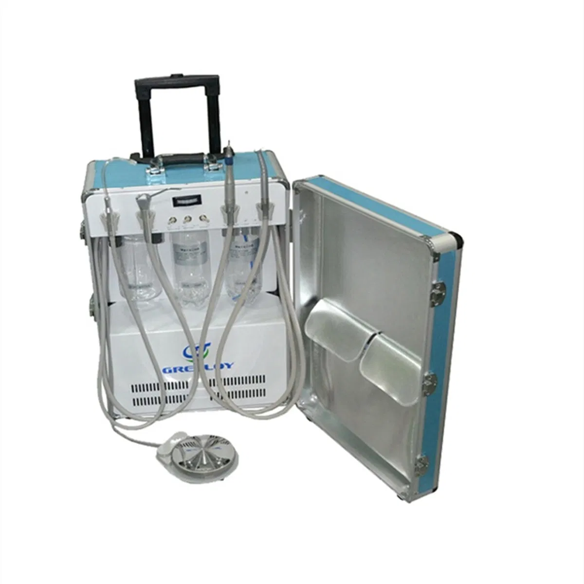 Best Selling CE Approved Suitcase Dental Equipment Portable Mobile Suction Unit Machine with Air Compressor