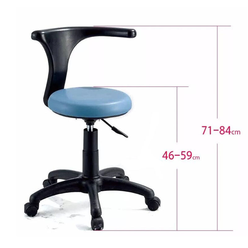 Height Adjustable Dental Mobile Chair Operator Stool with Body Support Arm