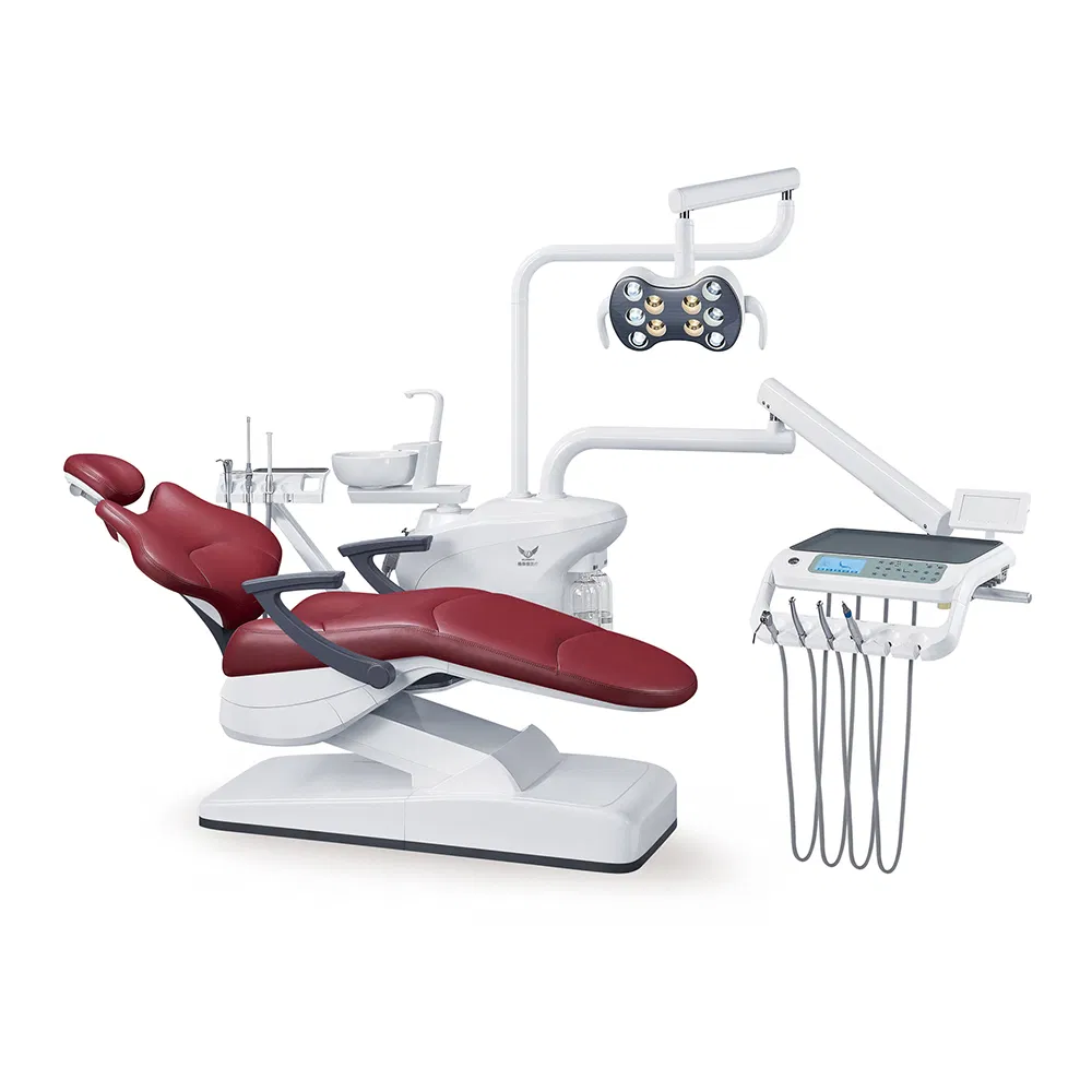 Hybrid Drive Dental Unit with Electromechanical Tilt and Hydraulic Base