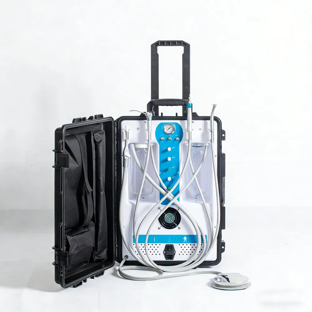 Portable Dental Scaler Unit Mobile Treatment Set Turbine Machine Dental Delivery Mobile Cart Dental Equipment Veterinary Instrum