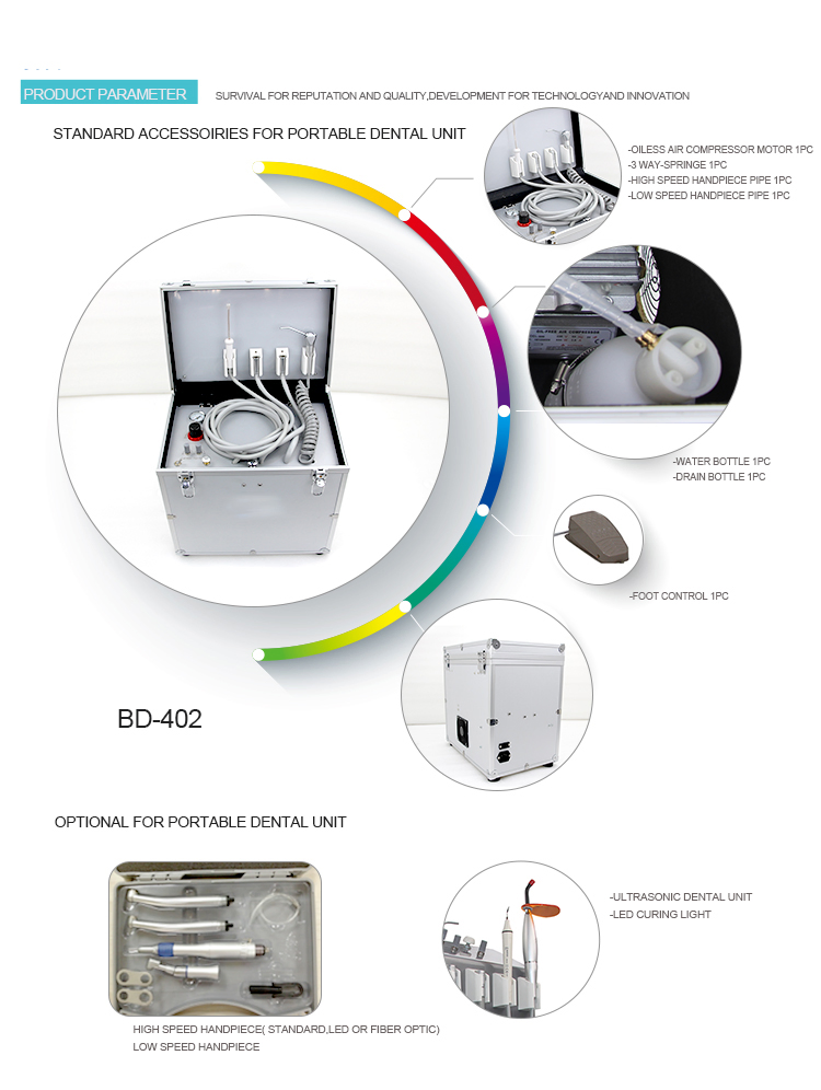 Portable Dental Suction Unit with Handpipece Pipe (BD-402)
