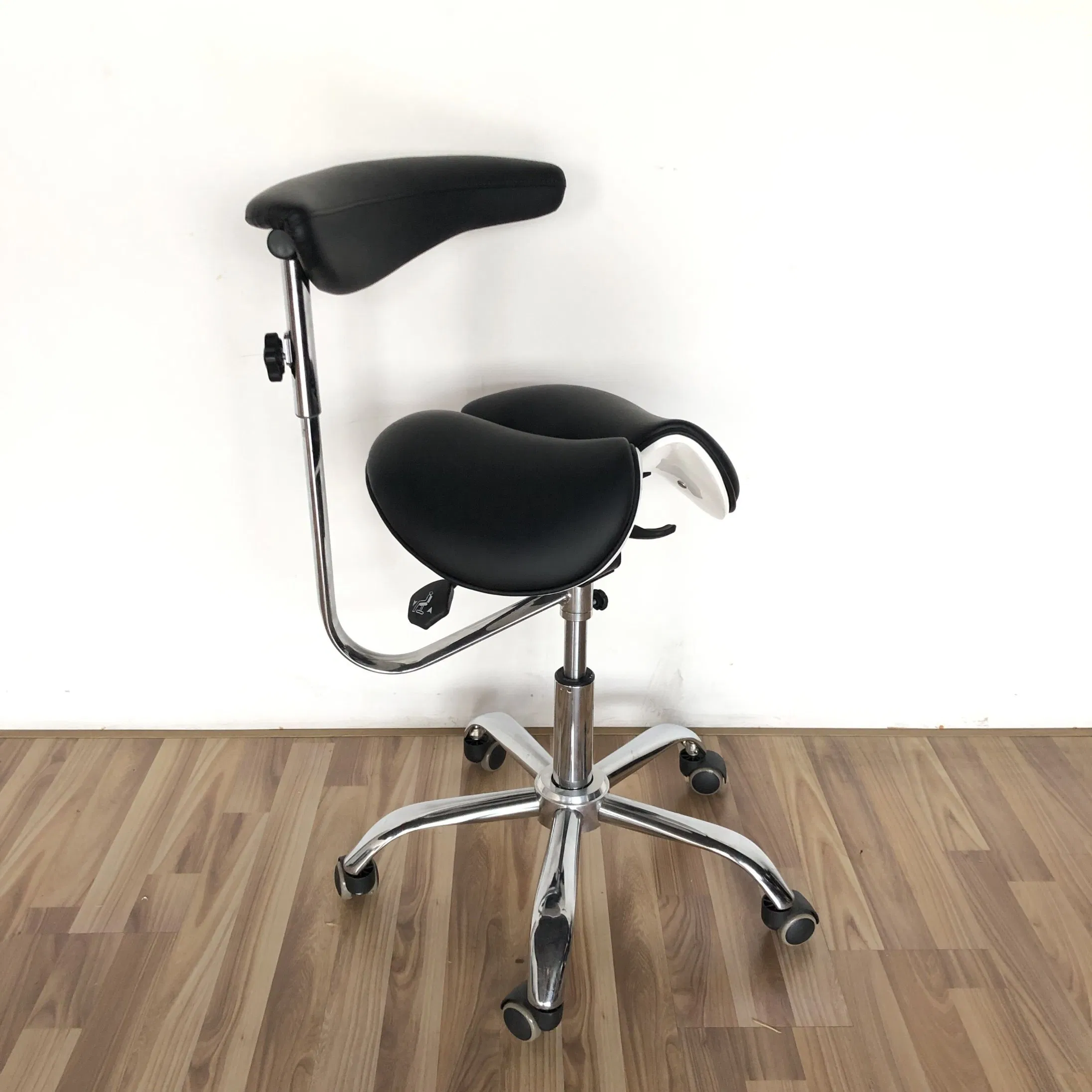 Ergonomic Dental Assistant Chair Medical Stool with Adjustable Armrest